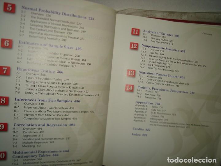 Libros de segunda mano: 14- INGL&Eacute;S - ELEMENTARY STATISTICS. NINTH EDITION - MARIO F. TRIOLA - Foto 5