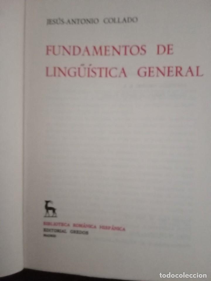 Libros de segunda mano: Fundamentos de ling&uuml;&iacute;stica general.Jes&uacute;s Antonio Collado. - Foto 2
