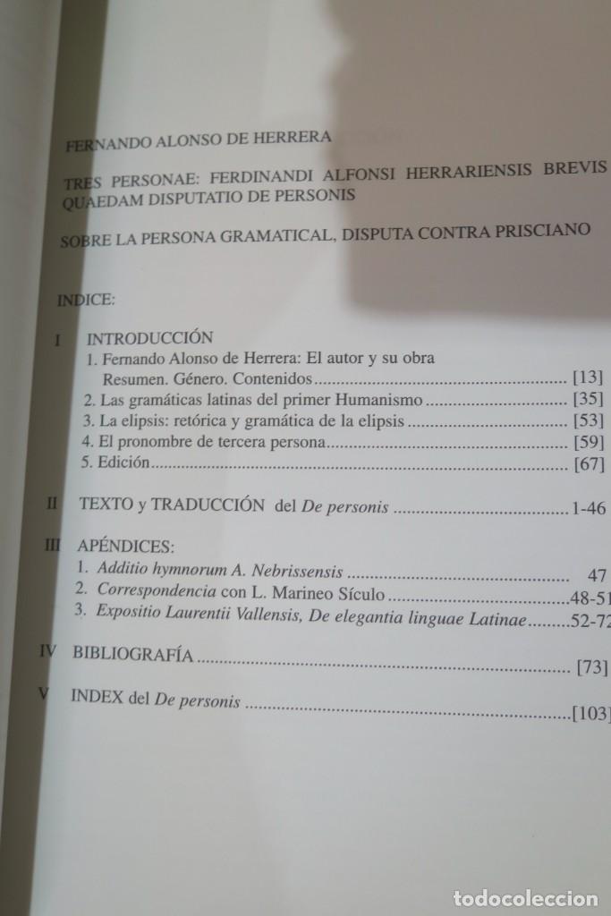 Libros de segunda mano: FERNANDO ALONSO DE HERRERA. SOBRE LA PERSONA GRAMATICAL - Foto 2