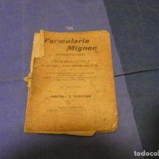 Libros de segunda mano: ARKANSAS FORMULARIO MIGNON CONTRA LAS ENFERMEDADES 1905 BASTANTE DETERIORADO