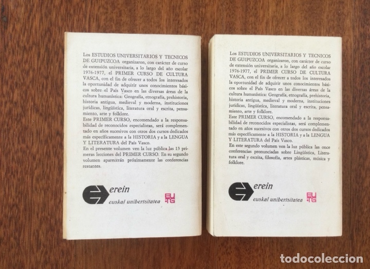 Libros de segunda mano: Cultura vasca. Dos tomos. EREIN EUSKAL UNIBERTSITATEA - Foto 3