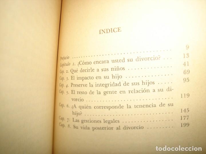 Libros de segunda mano: 15- EL DIVORCIO. LO QUE LOS HIJOS QUERR&Iacute;AN QUE LOS PADRES SUPIERAN - LEE SALK - Foto 3