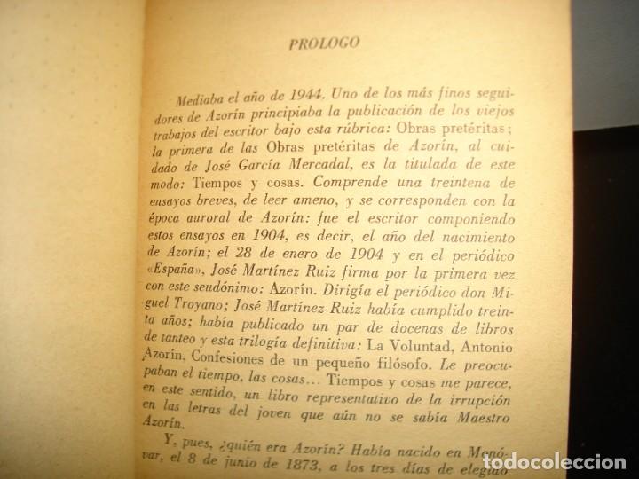 Libros de segunda mano: 15- TIEMPOS Y COSAS - AZORIN - Foto 3