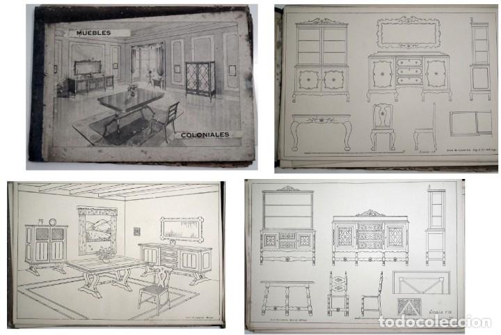 Libros de segunda mano: LIBRO DE LAMINAS DE DIBUJO: MUEBLES COLONIALES - Foto 2