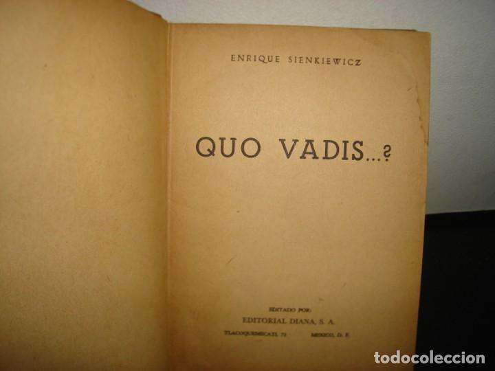 Libros de segunda mano: 15- QUO VADIS - ENRIQUE SIENKIEWICZ - 1951 - Foto 3