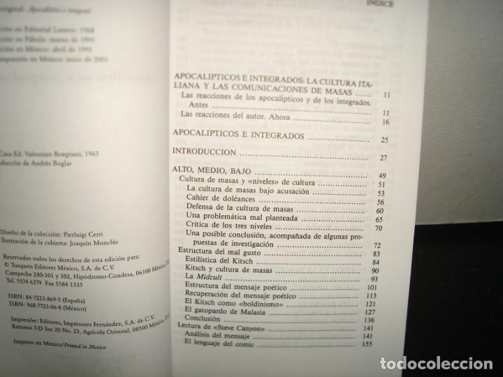 Libros de segunda mano: 16- APOCAL&Iacute;PTICOS E INTEGRADOS - UMBERTO ECO - Foto 4