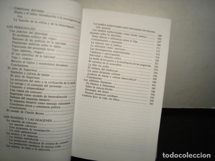 Libros de segunda mano: 16- APOCAL&Iacute;PTICOS E INTEGRADOS - UMBERTO ECO - Foto 5