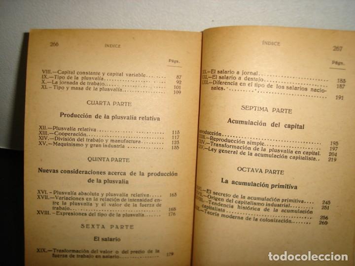 Libros de segunda mano: 16- EL CAPITAL - CARLOS MARX, FEDERICO ENGELS - Foto 4