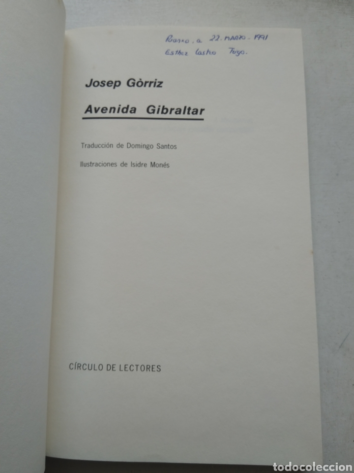 Libros de segunda mano: AVENIDA GIBRALTAR/JOSEP GORRIZ - Foto 3