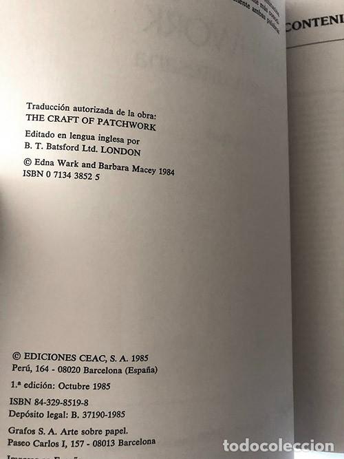Libros de segunda mano: PATCHWORK / RETACER&Iacute;A ARTESANA / A&Ntilde;O 1985 / 111 P&Aacute;GINAS - Foto 4