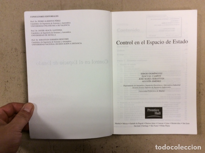 Libros de segunda mano: CONTROL EN EL ESPACIO DE ESTADO. VV.AA. EDITA PRENTICE HALL 2001 - Foto 2