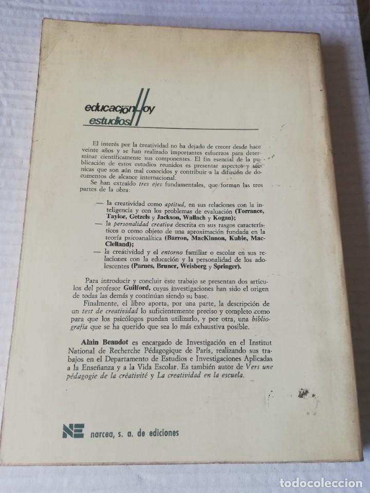 Libros de segunda mano: Alain Beaudot. La creatividad. NARCEA 1980 - Foto 2