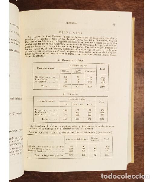Libros de segunda mano: INTRODUCCI&Oacute;N A LA ESTAD&Iacute;STICA MATEM&Aacute;TICA. YULE, G. U. Aguilar. 1947. - Foto 3