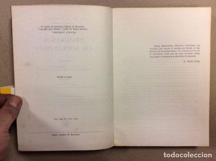 Libros de segunda mano: PROGRESOS EN SOFROLOGIA. DR. A. CAYCEDO. EDITORIAL SCIENTIA 1969 - Foto 3