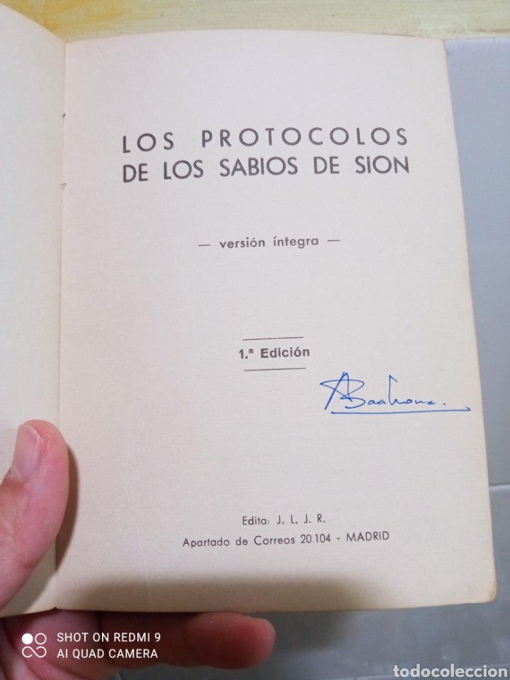 Libros de segunda mano: Los protocolos de los Sabios de Sion Primera Edici&oacute;n 1974 - Foto 3