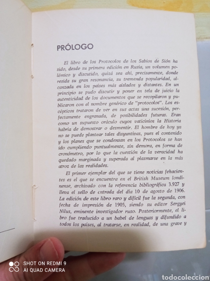 Libros de segunda mano: Los protocolos de los Sabios de Sion Primera Edici&oacute;n 1974 - Foto 5