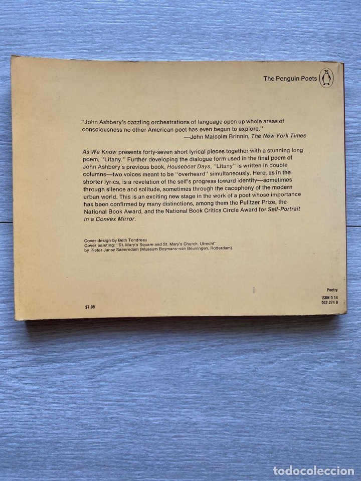 Libros de segunda mano: As We Know: Poems By John Ashbery - Foto 4