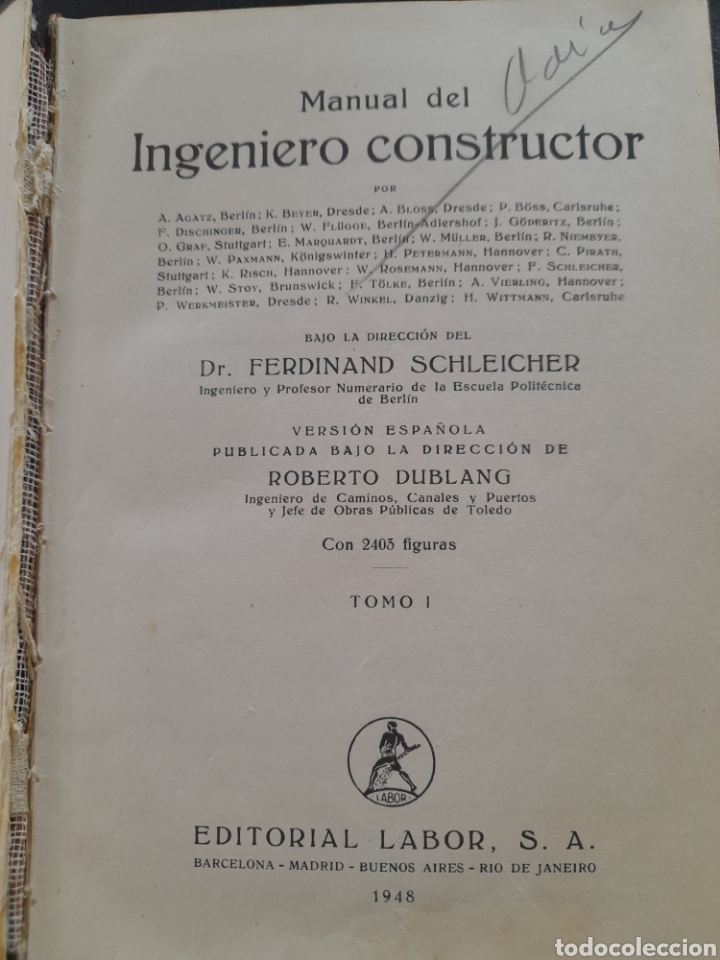 Libros de segunda mano: Manual del ingeniero constructor. F. Schlricher - Foto 4