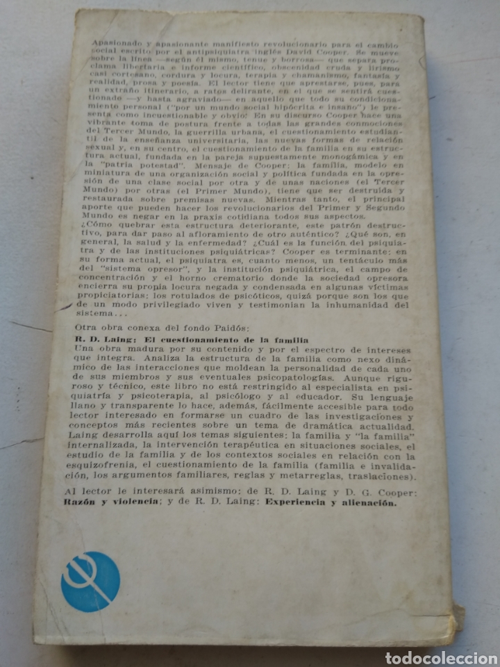 Libros de segunda mano: LA MUERTE DE LA FAMILIA/D. COOPER - Foto 5