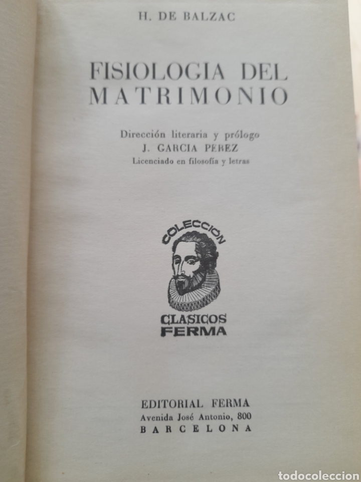 Libros de segunda mano: Fisiolog&iacute;a del matrimonio. H. De Balzac - Foto 2