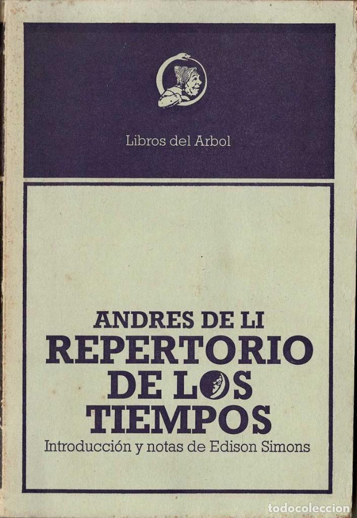 Libros de segunda mano: Repertorio de los Tiempos - Andr&eacute;s de Li - Foto 1