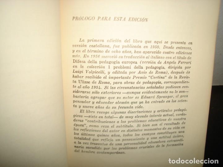 Libros de segunda mano: 21- ESP&Iacute;RITU DE LA EDUCACI&Oacute;N EUROPEA - EDUARD SPRANGER - Foto 7