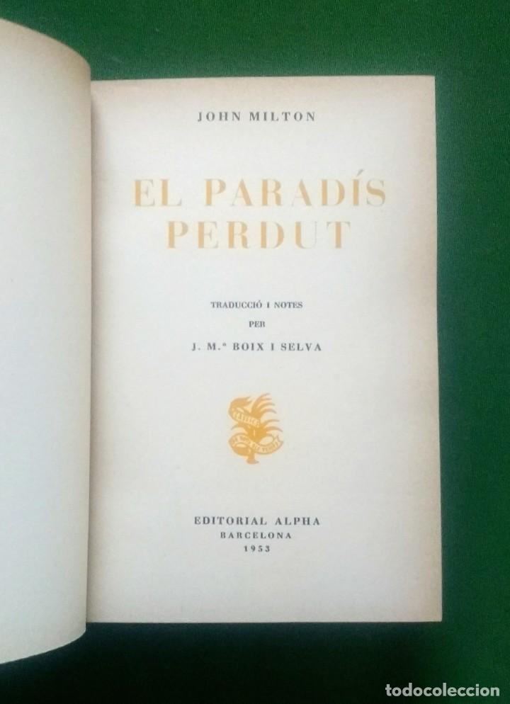 Libros de segunda mano: EL PARADIS PERDUT - MILTON - ALPHA 1953 - Foto 5