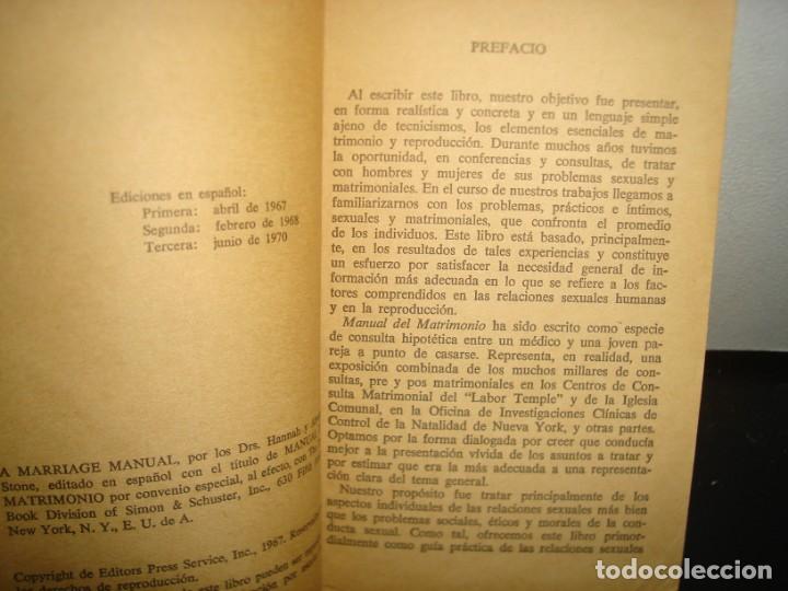 Libros de segunda mano: 22- MANUAL DEL MATRIMONIO - HANNAH Y ABRAHAM STONE - Foto 3