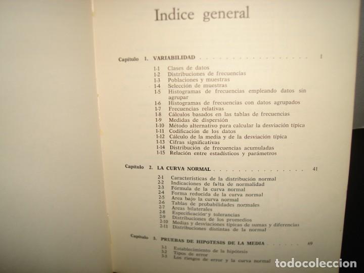 Libros de segunda mano: 23- INTRODUCCI&Oacute;N A LA ESTAD&Iacute;STICA - A. D. RICKERS Y H. N. TODD - Foto 6