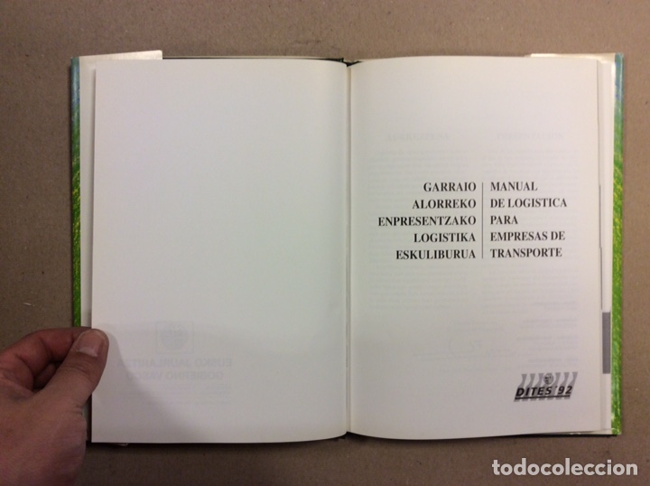 Libros de segunda mano: MANUAL DE LOG&Iacute;STICA PARA EMPRESAS DE TRANSPORTE. GOBIERNO VASCO 1992 - Foto 2