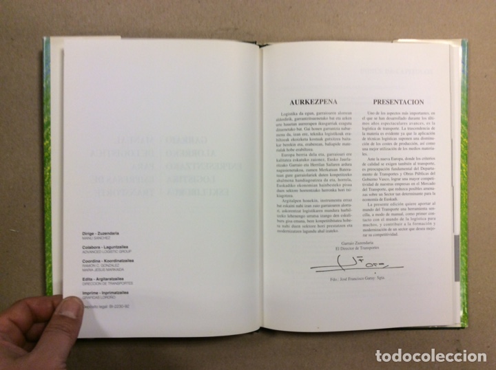 Libros de segunda mano: MANUAL DE LOG&Iacute;STICA PARA EMPRESAS DE TRANSPORTE. GOBIERNO VASCO 1992 - Foto 3
