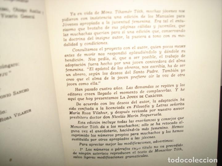 Libros de segunda mano: 23- LA JOVEN DE CARACTER - DR. TIHAMER TOTH - 1957 - Foto 3