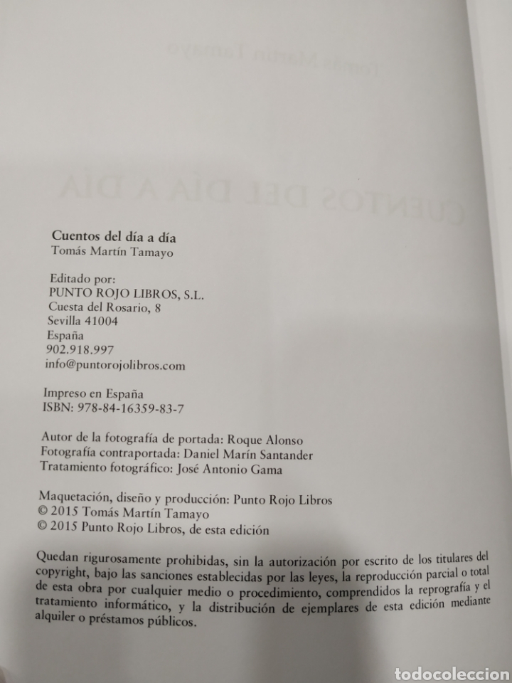 Libros de segunda mano: Cuentos del d&iacute;a a d&iacute;a. Tomas Mart&iacute;n Tamayo. - Foto 3