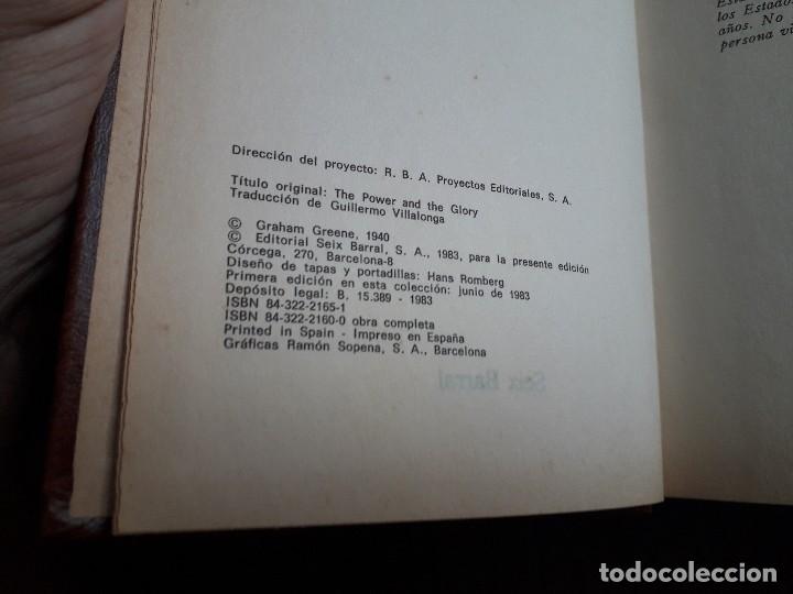 Libros de segunda mano: libro usado, el poder y la gloria, Graham Greene. Seix Barral a&ntilde;o 1983 - Foto 2