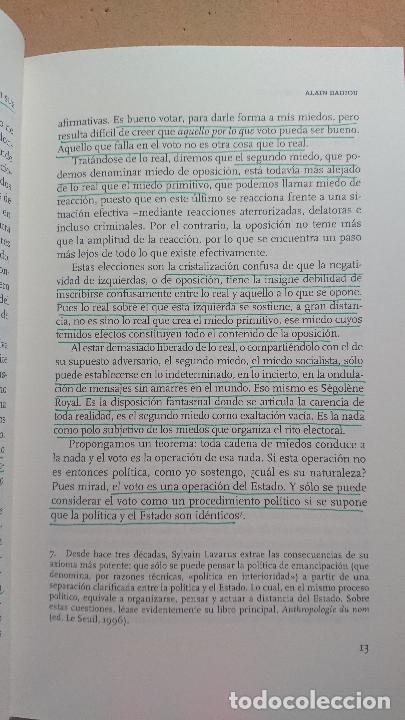 Libros de segunda mano: &iquest;Qu&eacute; representa el nombre de Sarkozy? - Alain Badiou - Foto 6