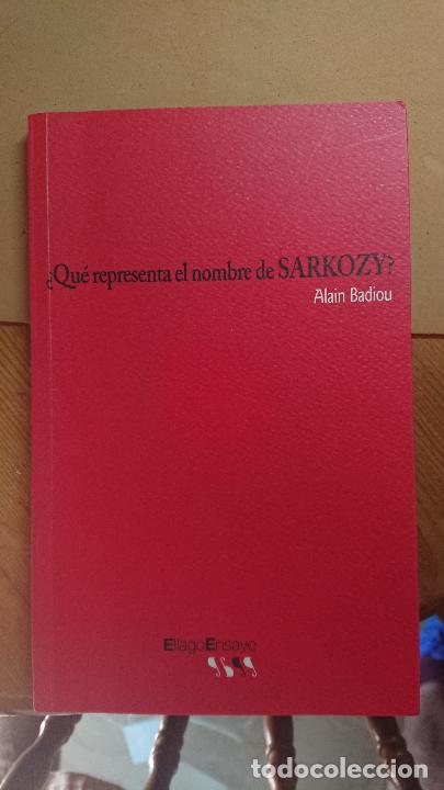 Libros de segunda mano: &iquest;Qu&eacute; representa el nombre de Sarkozy? - Alain Badiou - Foto 1