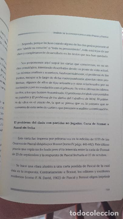 Libros de segunda mano: La geometr&iacute;a del azar. La correspondencia entre Pierre de Fermat y Blaise Pascal - Foto 5