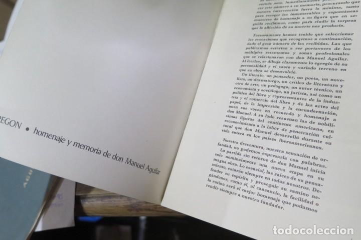 Libros de segunda mano: HOMENAJE A DON MANUEL AGUILAR. EDITORIAL - Foto 2