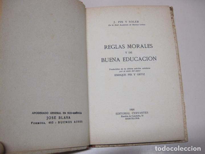 Libros de segunda mano: REGLAS MORALES Y DE BUENA EDUCACI&Oacute;N - PIN Y SOLER, J. - Foto 2