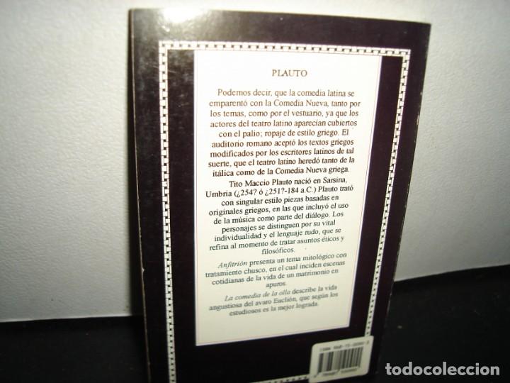 Libros de segunda mano: 24- LA COMEDIA DE LA OLLA, O EL AVARO / EL ANFITRI&Oacute;N - PLAUTO - Foto 3