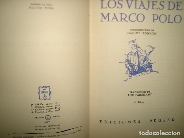 Libros de segunda mano: 161- LOS VIAJES DE MARCO POLO - EDICIONES PEUSER - 1958 - Foto 3