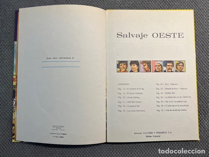 Libros de segunda mano: SALVAJE OESTE, EDITORIAL CULTURA Y PROGRESO, BILBAO (a.1968) - Foto 2