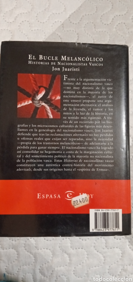 Libros de segunda mano: El bucle melancolico.Jon Juaristi.1997. - Foto 2