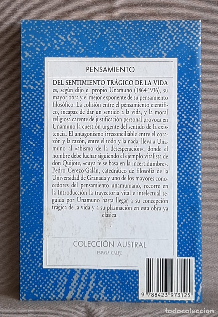Libros de segunda mano: Del sentimiento tr&aacute;gico de la vida. Miguel de Unamuno. - Foto 2