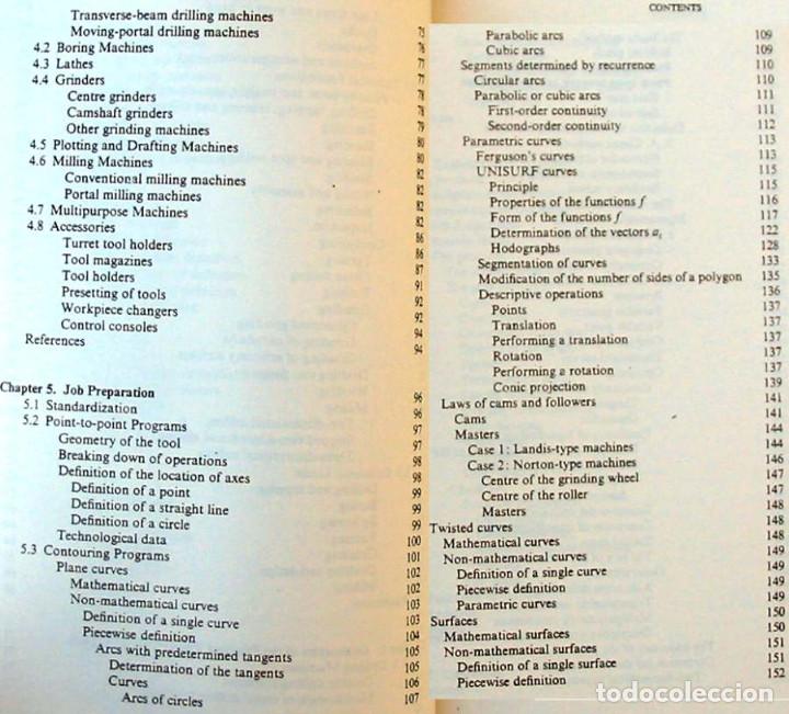 Libros de segunda mano: NUMERICAL CONTROL, MATHEMATICS AND APPLICATIONS - PIERRE BEZIER 1982 - VER INDICE - Foto 4
