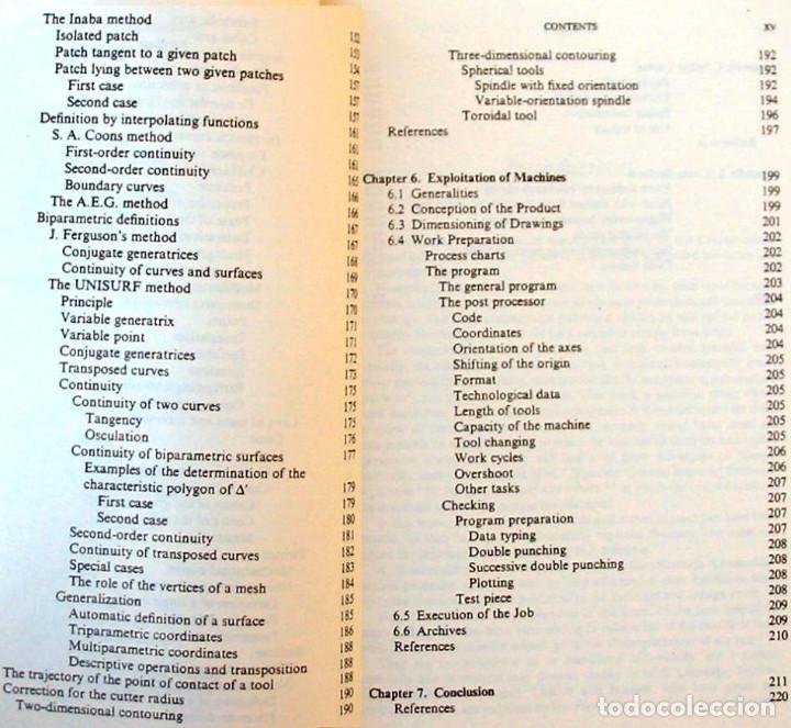 Libros de segunda mano: NUMERICAL CONTROL, MATHEMATICS AND APPLICATIONS - PIERRE BEZIER 1982 - VER INDICE - Foto 5