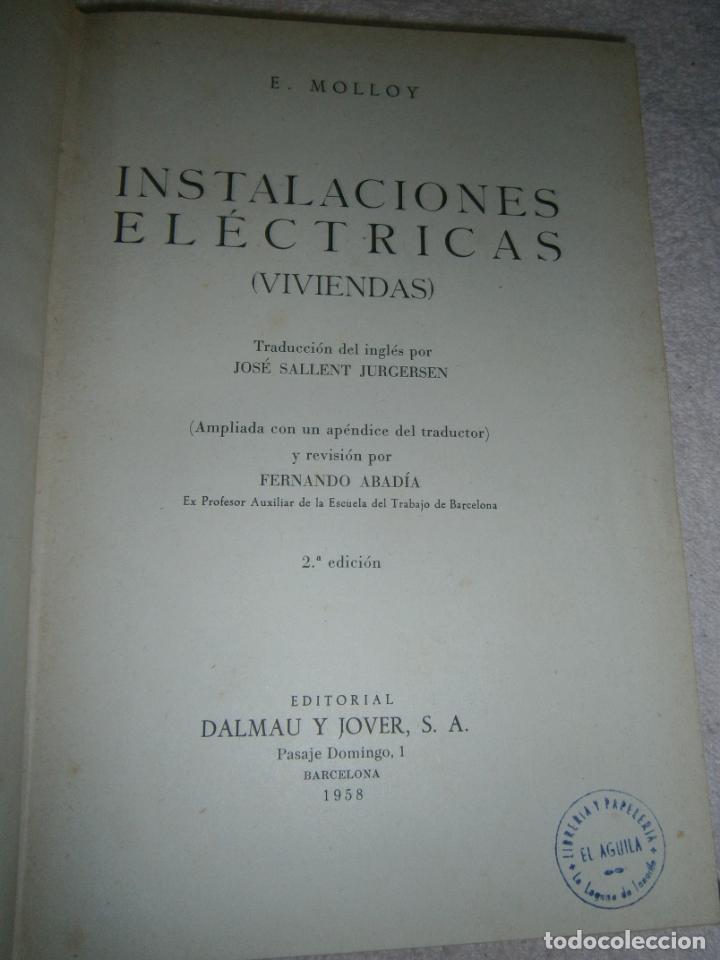 Libros de segunda mano: ANTIGUO LIBRO - INSTALACIONES ELECTRICAS - Foto 2