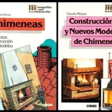 Libros de segunda mano: M1691 - [2 LIBROS]. CHIMENEAS + CONSTRUCCION Y NUEVOS MODELOS CHIMENEAS. COMO NUEVOS.. Lote 349286359