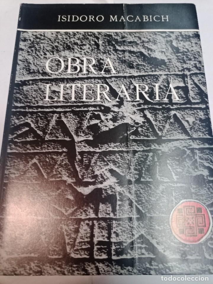 Libros de segunda mano: ISIDORO MACABICH Obra literaria SA9965 - Foto 1