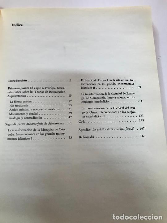 Libros de segunda mano: ANT&Oacute;N CAPITEL. METAMORFOSIS DE LA RESTAURACI&Oacute;N. - Foto 3